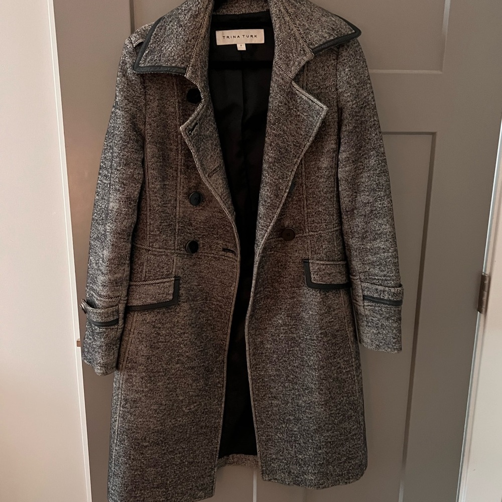 Trina Turk Charcoal Grey Coat